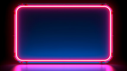 Color neon banner frame graphic