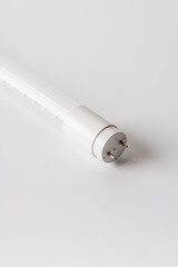 white led tubes on white background
