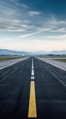 Fototapeta premium Beautiful View of the Airport Runway