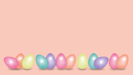 Colorful vector happy Easter day with eggs. Elegant, aesthetic, stylish Easter background. Spring celebration Easter banner. Happy Easter. Festive banner. Holidays, discounts, eggs