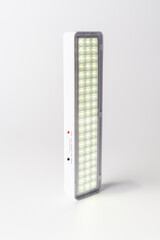 emergency led panel on white background