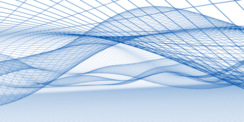 landscape 3d render wireframe abstract technology big data background