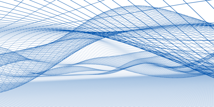 landscape 3d render wireframe abstract technology big data background - Powered by Adobe
