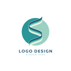 Vector company logo with the initial letter S simple design