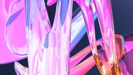 moderne geschmeidige weiß violett pinke abstrakte Figur, Design, Hintergrund, Geometrie, Wirbel, Kurven, Pastellfarben, glas
 - obrazy, fototapety, plakaty