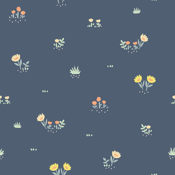 Floral seamless pattern. Vector illustration for card, banner, invitation, social media post, poster, mobile apps, advertising.