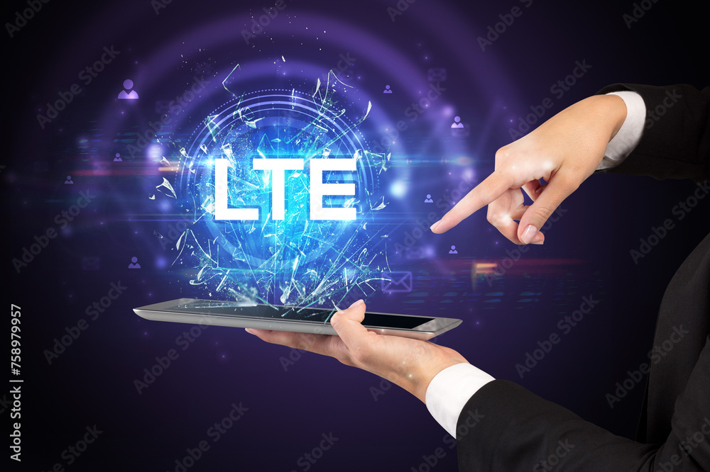 Poster close-up of a touchscreen with abbreviation.