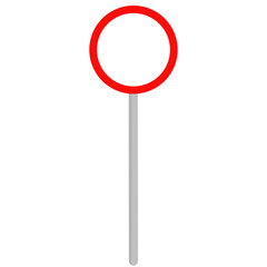 Empty traffic signs, set of warning, mandatory, prohibition and information traffic signs.