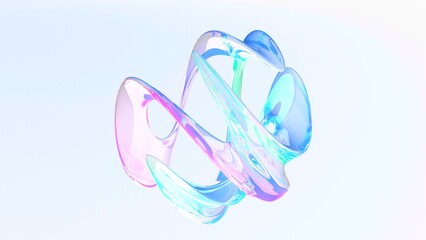 moderne geschmeidige weiß türkis pinke abstrakte Figur, Design, Hintergrund, Geometrie, Wirbel, Kurven, hellgrün, Pastellfarben, gläsern
