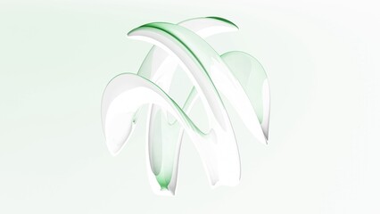 moderne geschmeidige weiß grüne abstrakte Figur, Design, Hintergrund, Geometrie, Wirbel, Kurven, hellgrün
