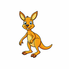 kangaroo, wallaby, wallaroo, mascot, pet, cartoon, pretty, cute, draw, art, wildlife, character, vector, illustration