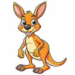 kangaroo, wallaby, wallaroo, mascot, pet, cartoon, pretty, cute, draw, art, wildlife, character, vector, illustration