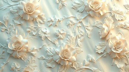 Vector Lace Floral Pattern 8K Realistic Light