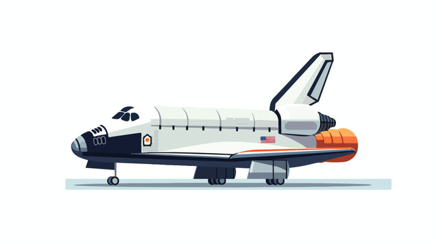 illustration of space shuttle on a white background