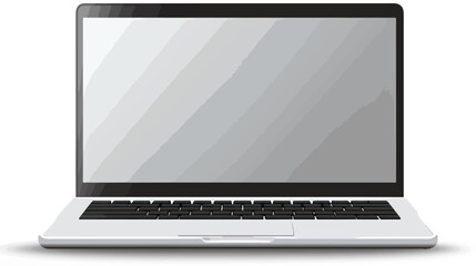 Laptop computer isolated on white. Vector notebook