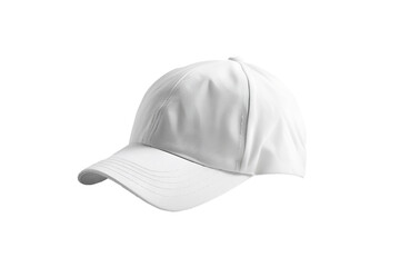 white baseball cap mockup isolated on transparent background