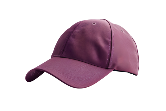 purple baseball cap mockup isolated on transparent background