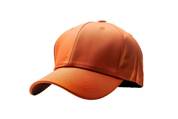 orange baseball cap mockup  isolated on transparent background