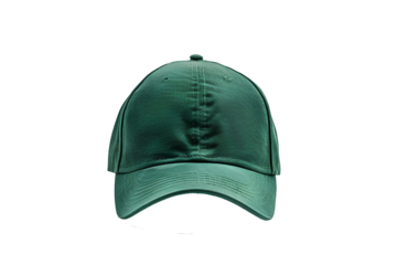 green baseball cap isolated on transparent background