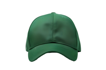 green baseball cap isolated on transparent background