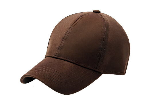 brown baseball cap mockup  isolated on transparent background