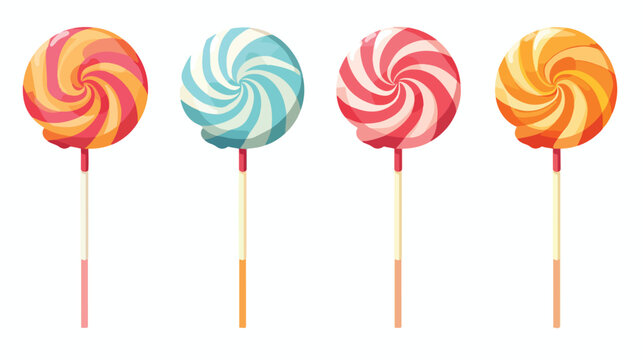 Lollipop on stick cartoon icon. Sweets goodies yummy