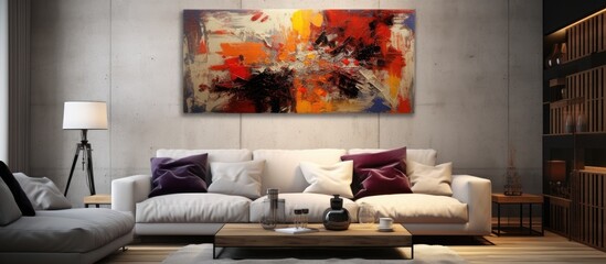 Modern Decor in Abstract Room Interior
