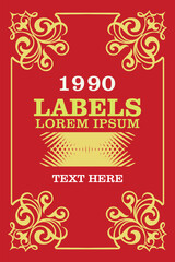 Naklejka premium Victorian Elegance Label design collection
