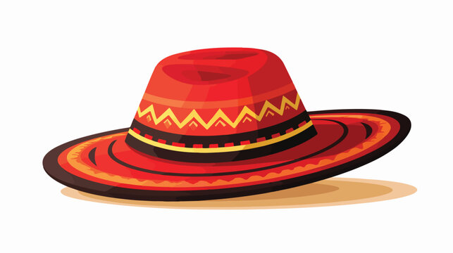 mexican hat design flat vector isolated on white background