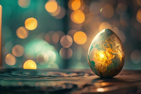 Easter Egg Featuring Picture of Earth
