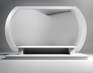 Sleek, white, modern display platform