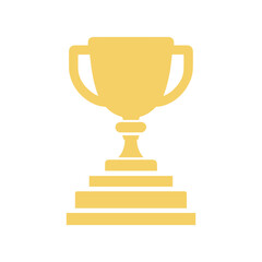 trophy icon in trendy flat style