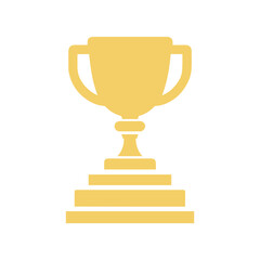 trophy icon in trendy flat style