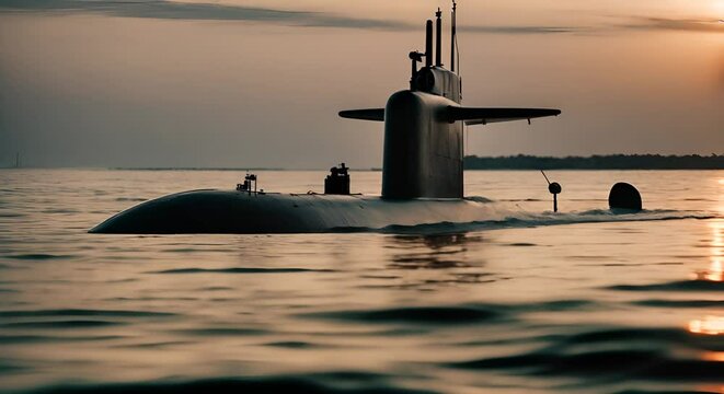 Nuclear powered submarine.
