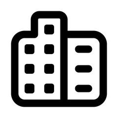 Apartment icon in outline style. Simple building vector illustration — pixel-perfect icon.