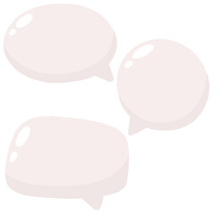 Speech bubbles, text balloons in cartoon flat style. Vector isolates.