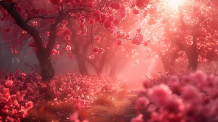 Blooming Pink Forest