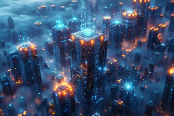 Futuristic City Nightscape