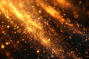 Fototapeta premium Luminous gold grain powder