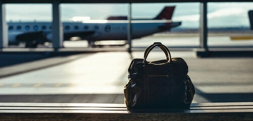 Bag at the airport. Generative AI