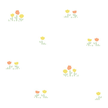 Floral seamless pattern. Vector illustration for card, banner, invitation, social media post, poster, mobile apps, advertising.
