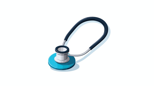 Stethoscope Icon Vector  flat vector isolated on white
