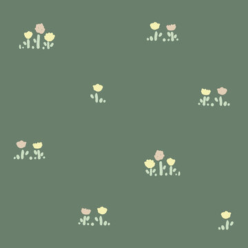 Floral seamless pattern. Vector illustration for card, banner, invitation, social media post, poster, mobile apps, advertising.