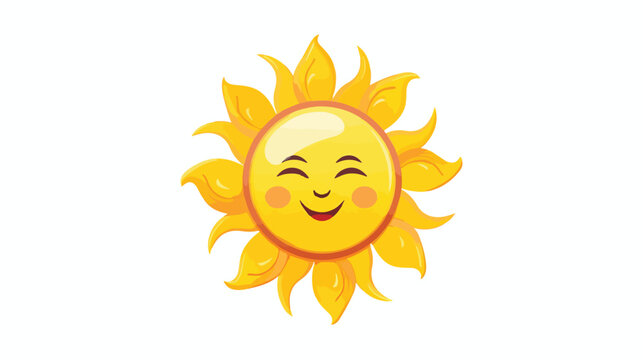 summer sun drawing icon  flat vector