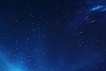 Fototapeta premium Generative ai on theme of beautiful starfall in sky, bright meteorites glow in atmosphere