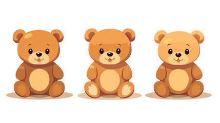 teddy bear icon design.  flat vector isolated on white