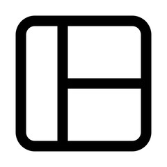 Table row icon in outline style. Simple data enrichment vector illustration — pixel-perfect icon