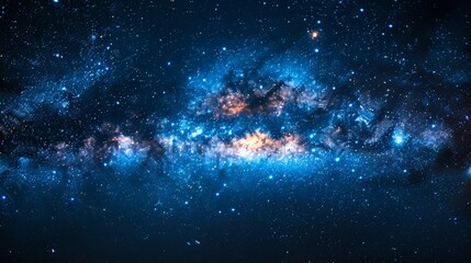 Dark Blue Space Filled With Stars