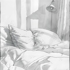 Sketching in bed morning light inspiring art