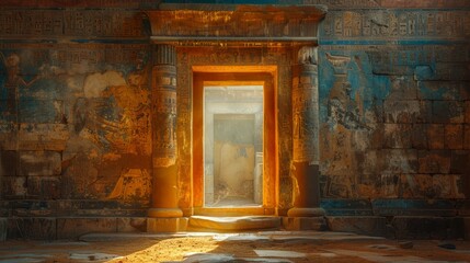 Ancient Building Doorway Painting